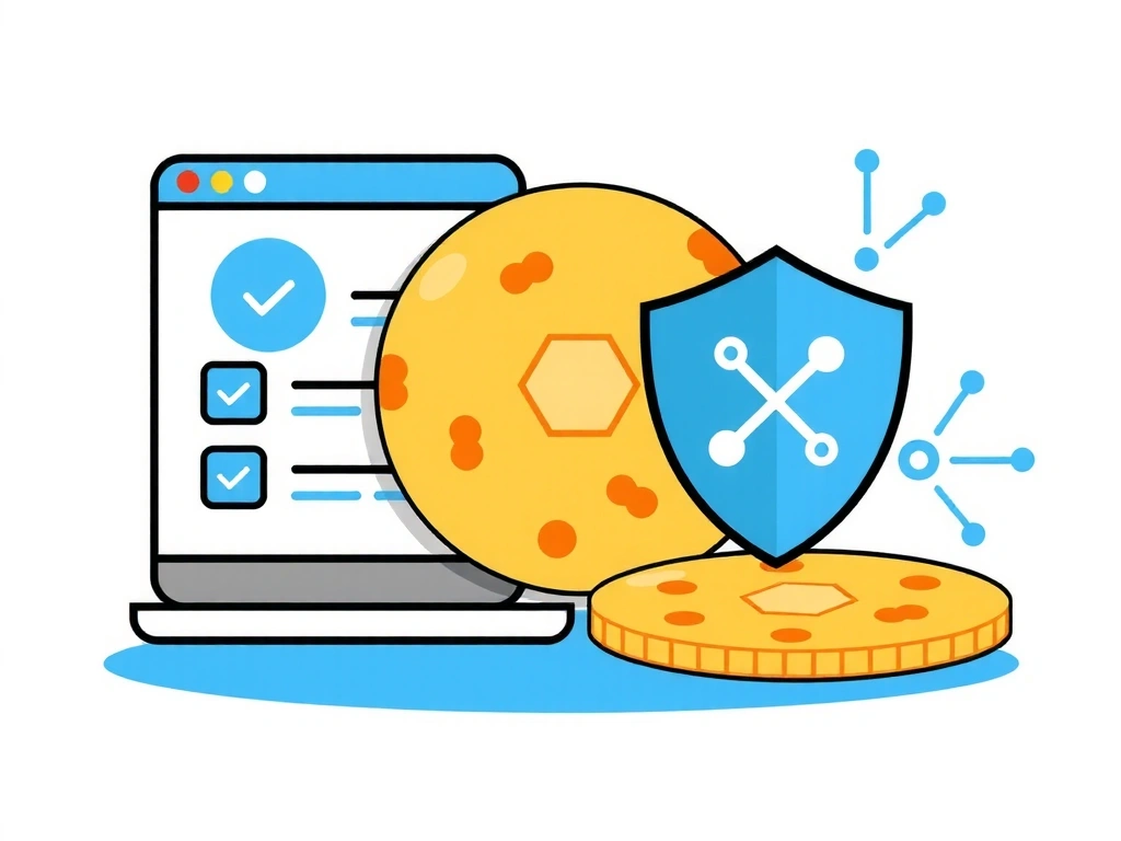 Illustration of digital cookies representing data privacy