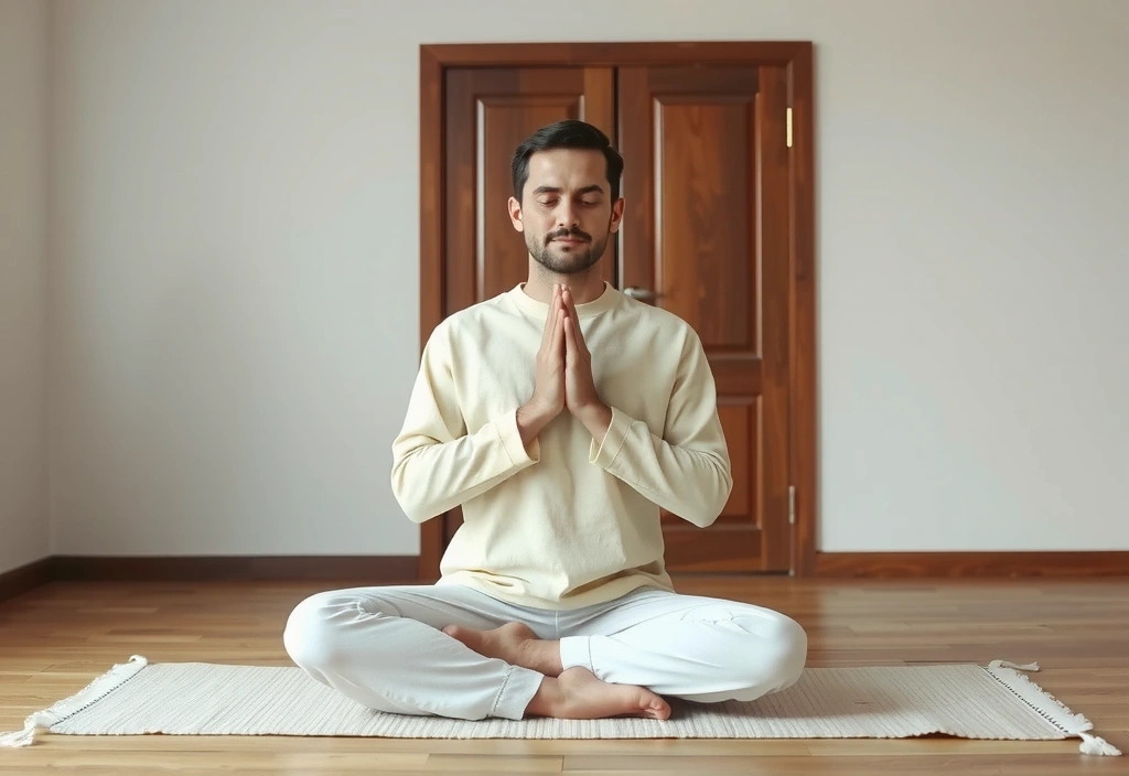 A person practicing breathwork and meditation